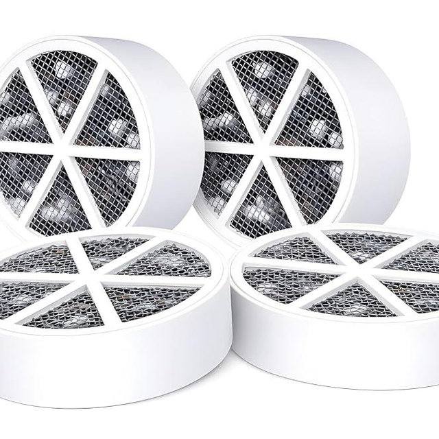 Crystal Quest Bath Ball Replacement Cartridge – Removes Chlorine, PFAS & Odors – Easy-to-Install Water Filter – Eco-Friendly, Durable & Skin-Safe – Built in the USA [4 Pack]