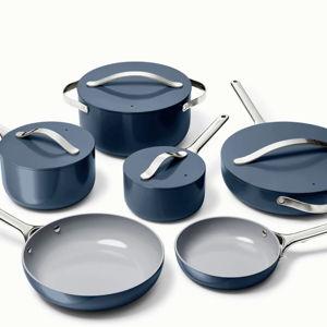 Ceramic Cookware & Minis Set | Nonstick Pots & Pans Set | Non-Toxic | Caraway
