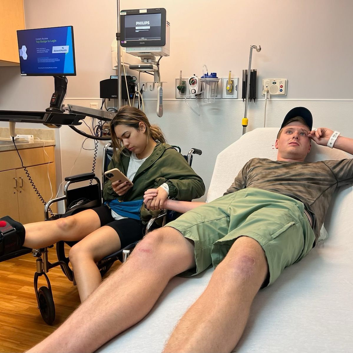 Our first day as boyfriend and girlfriend 🥴 (shoutout to Chad's mom for sneaking this picture)