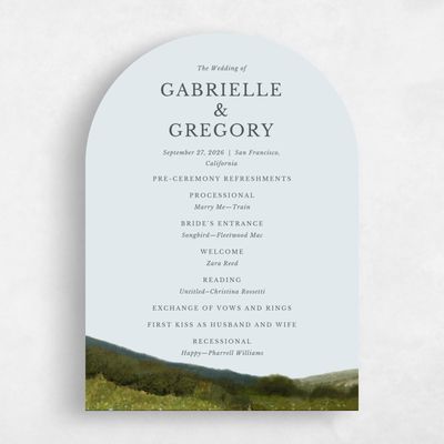 Blue Arch Wedding Program - Zaldia