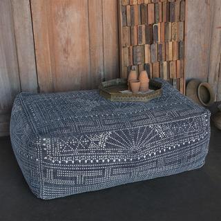 Indigo Rectangle Batik Pouf