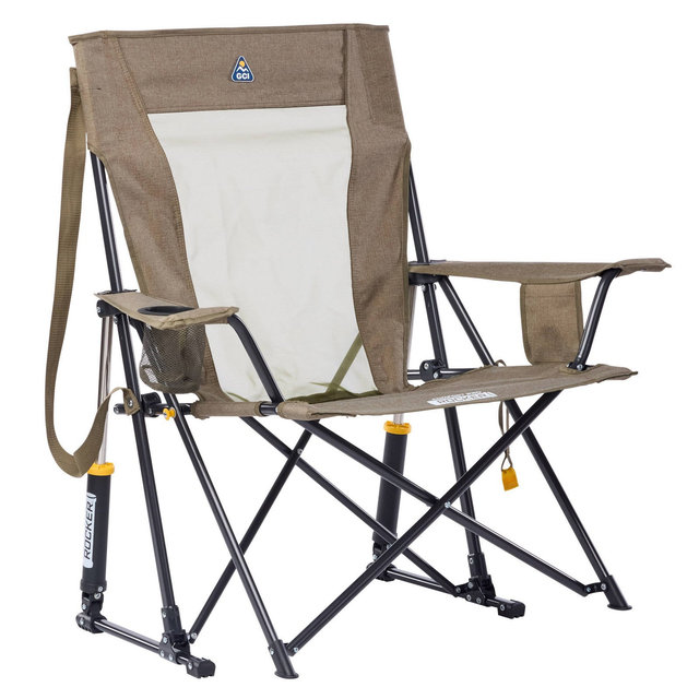 GCI Outdoor Comfort Pro Rocker XL Oversized Rocking Outdoor Portable Camping Chair - Heathered Aged Fatigue