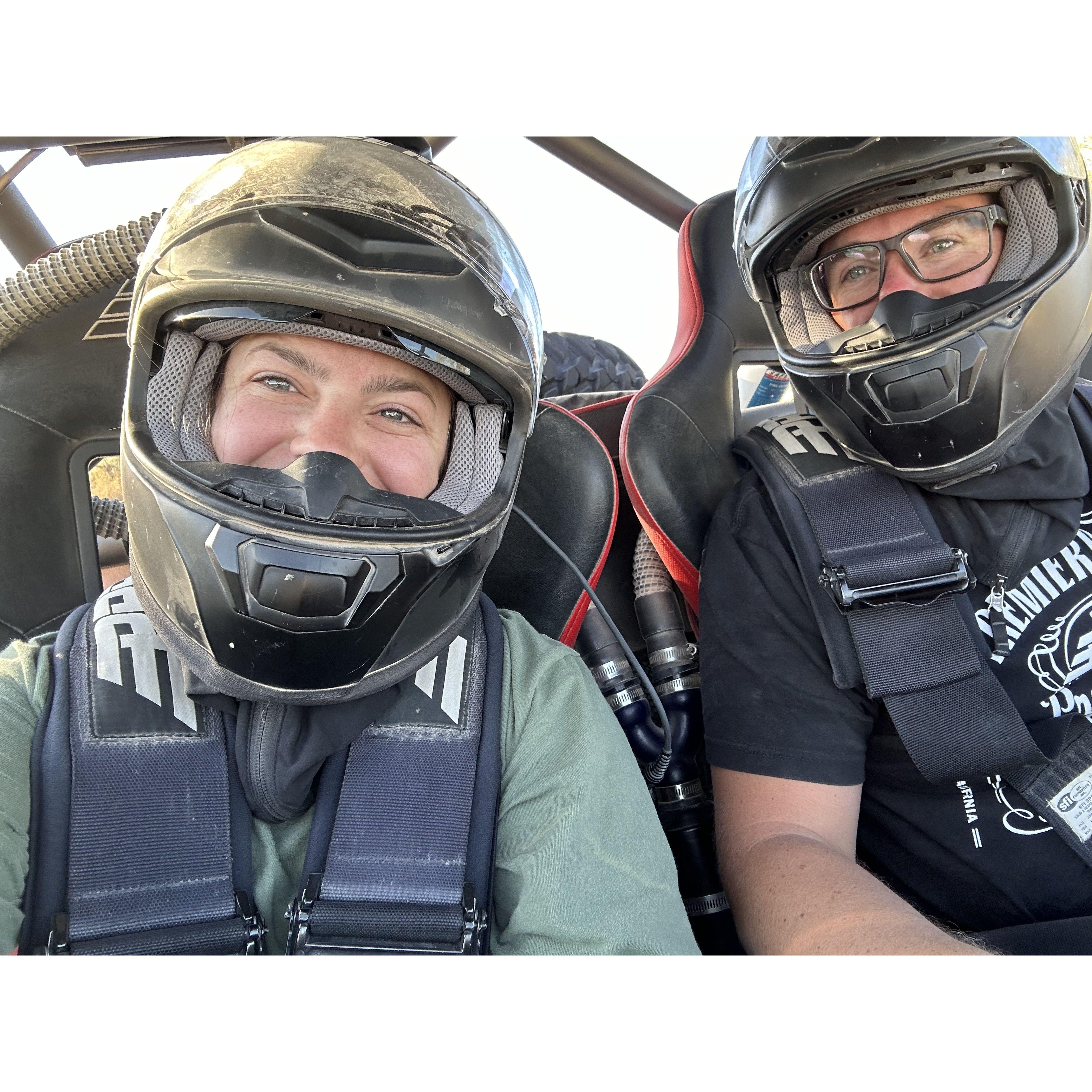 Love using the rzr and going riding. Hands in the rzr at all times!