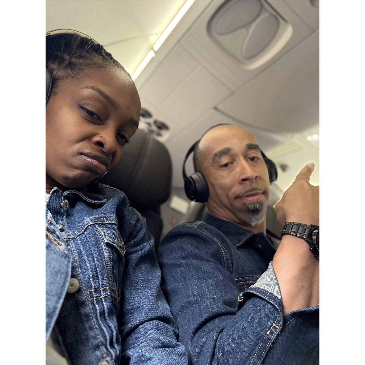 On the plane headed somewhere