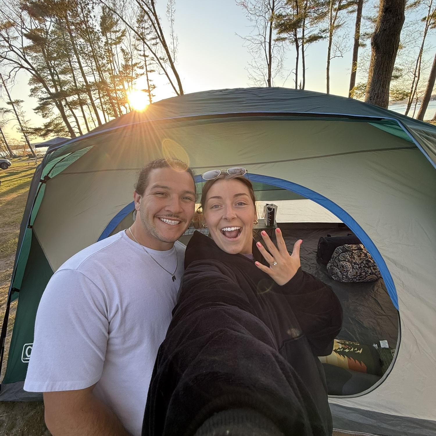 Camping as a fiancé!