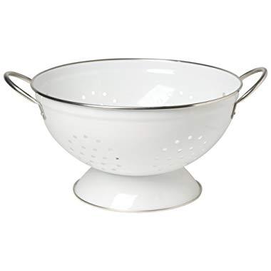 Now Designs Metal Colander, 3-Quart, White