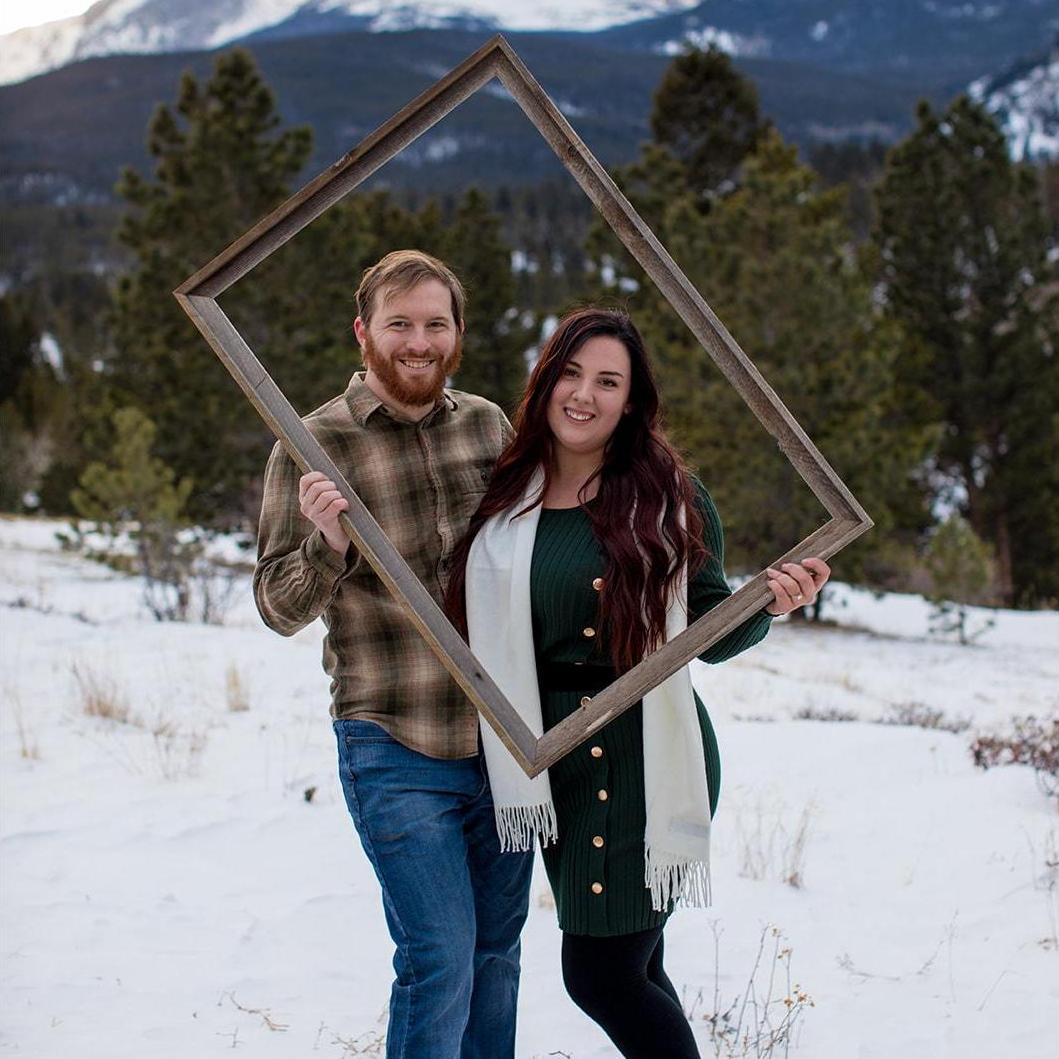 Our engagement photo shoot. My talented bridesmaid Molly captured this photo for us.
