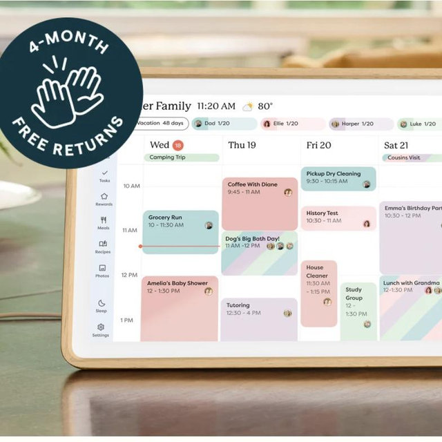 The Skylight Calendar 2 (Wood/Birch) with Plus Plan | Skylight