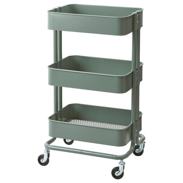 IKEA: RÅSKOG Utility cart, gray-green