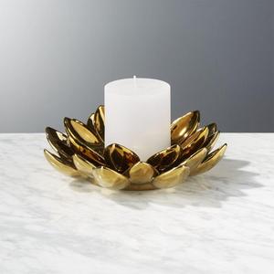 2-Piece Lotus Flower Candle Holder