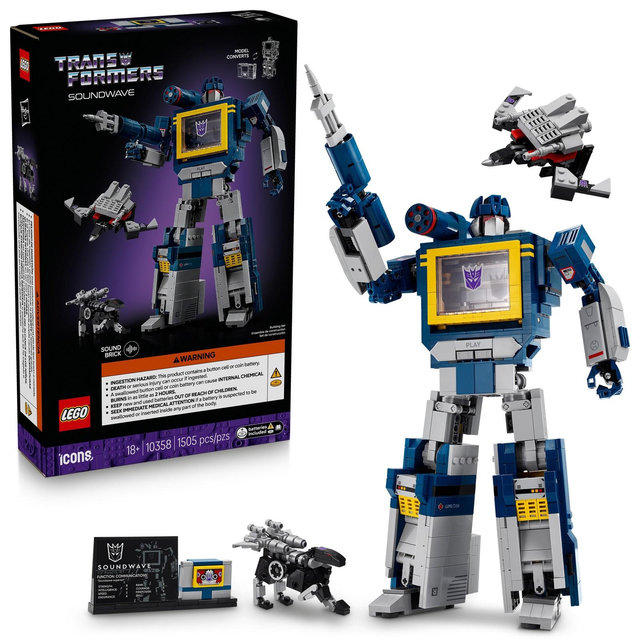 LEGO Icons Transformers Soundwave Model Kit 10358