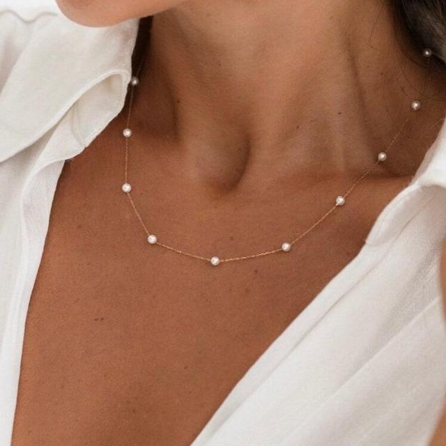 Wedding Day Necklace-14k Gold Opal Necklace,Dainty Opal Necklace,Chain Necklace, Opal Jewelry, Bridesmaid Gifts,QW33