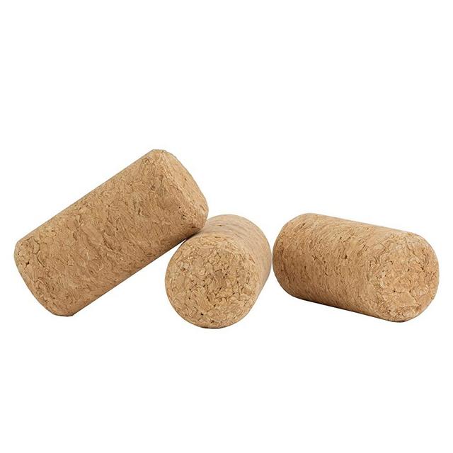 Vintnersense Wine Corks - #8 Agglomerated Straight Cork Set for Wine Bottles - Dense Wine Stopper Bottle Corks - Cork Stoppers for Crafts - Plain Sealer Corks for Wine Bottling, Crafting - 100-Pack