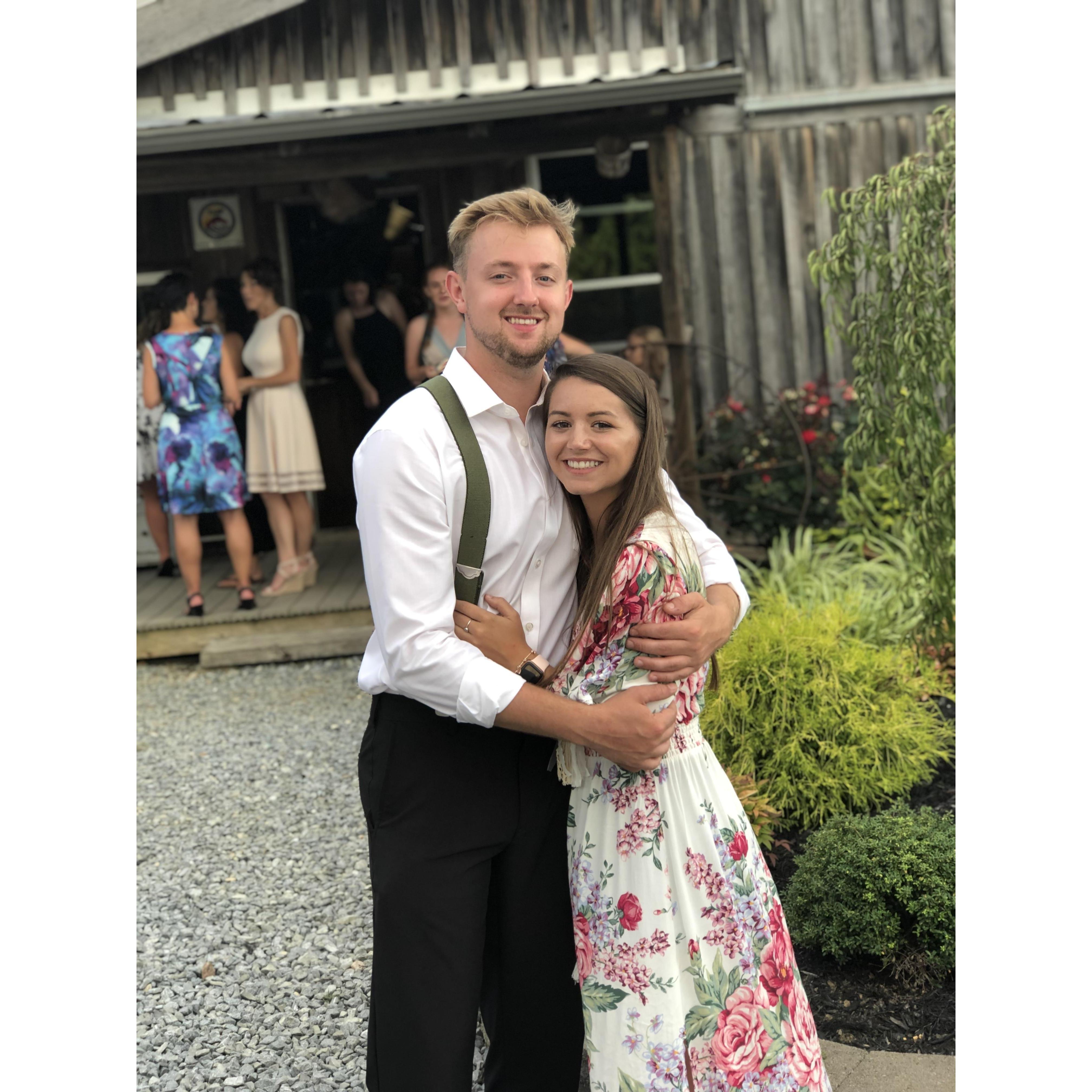 Attending our first wedding together!