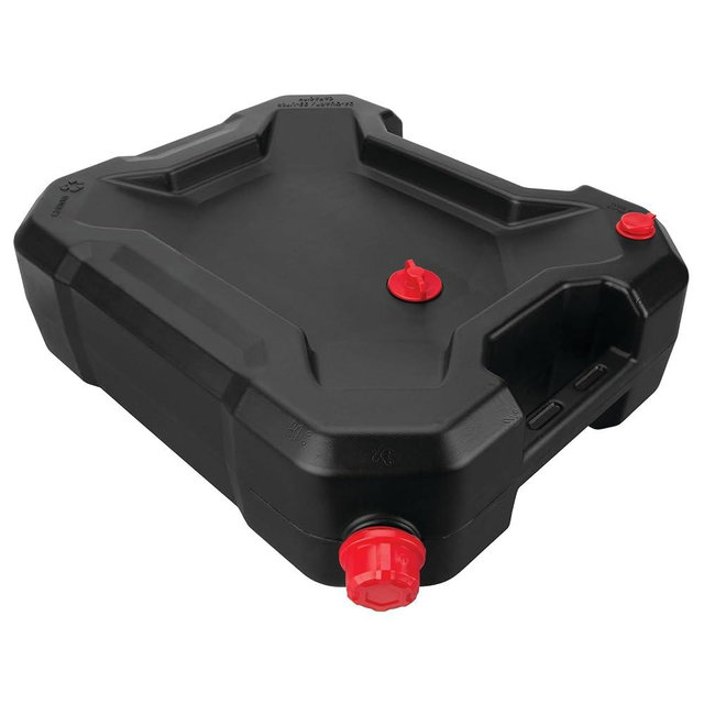 Performance Tool W4078 24-Quart Oil Drain Container, Deep Drain Well, Integrated Handles, Sealing Rubber Gaskets, Black