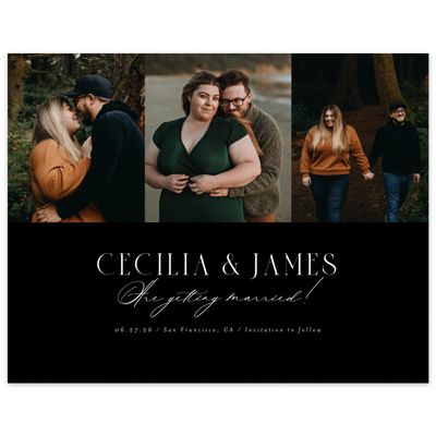 Black Wedding Digital Save the Date - Shahira Photo