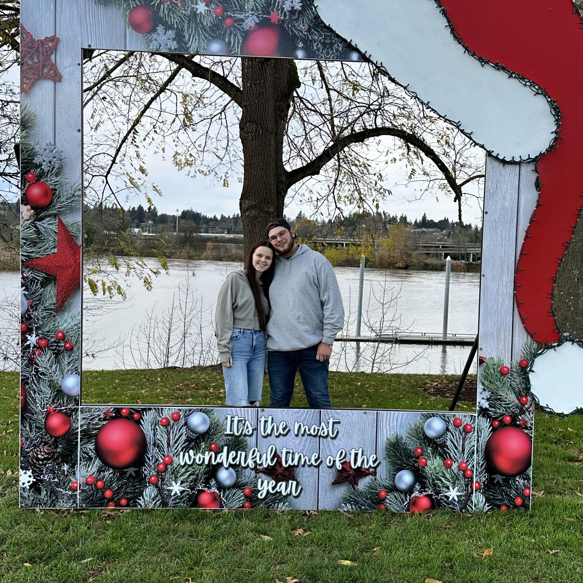 Our second photo together