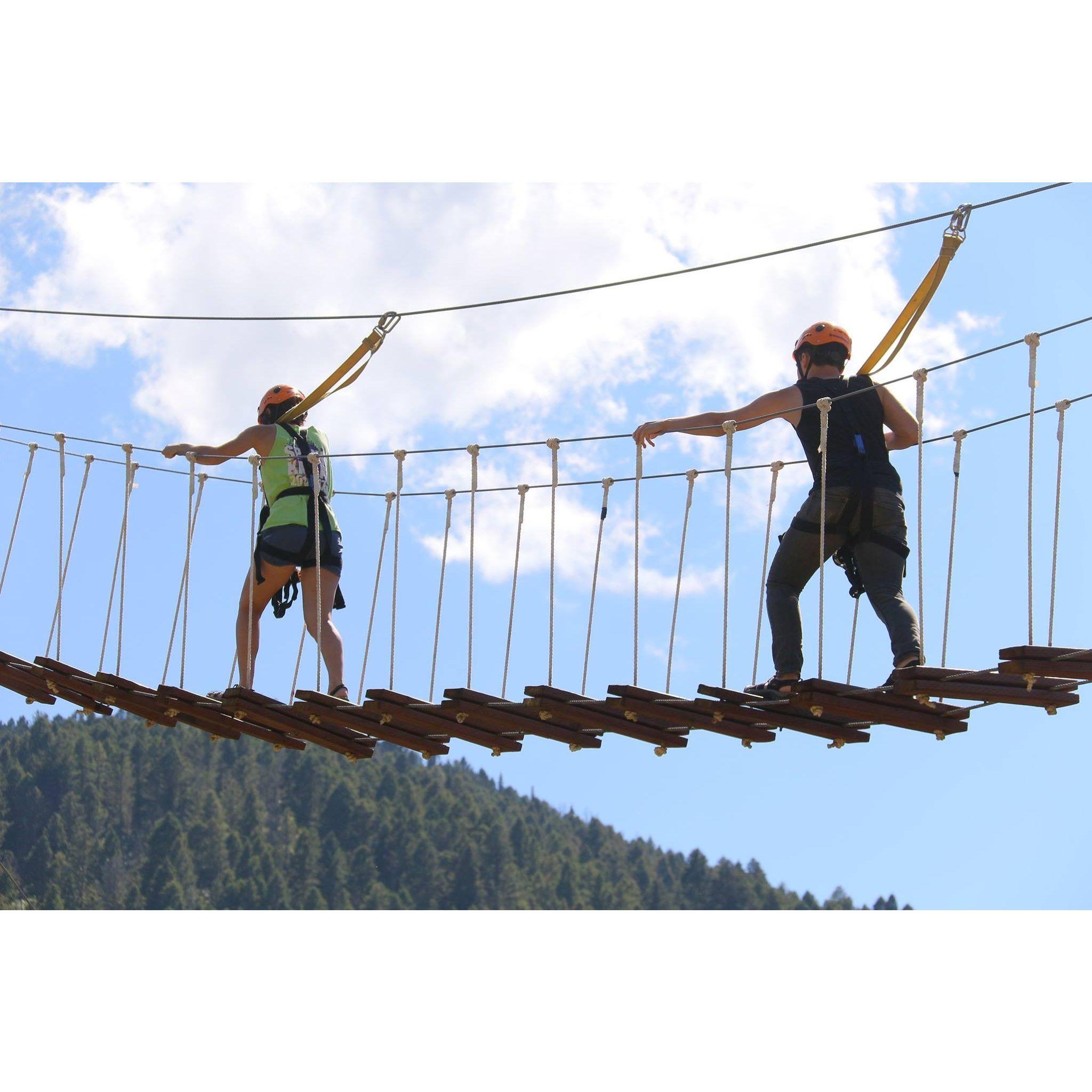 Zip-lining in Montana