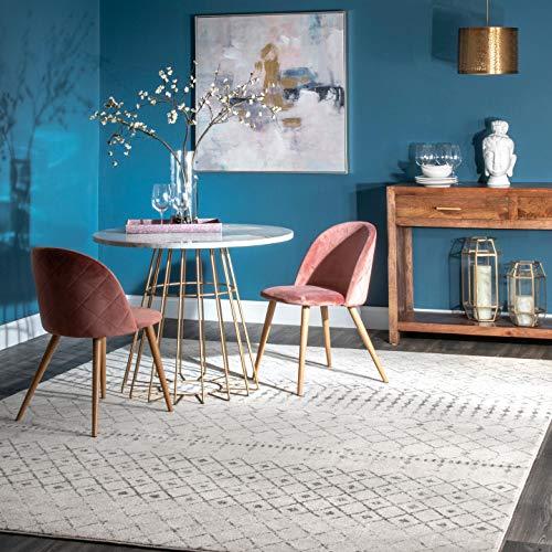 nuLOOM Moroccan Blythe Area Rug, 8' x 11', Grey/Off-White