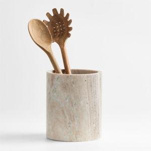 Tuscan Kitchen Marble Utensil Holder + Reviews | Crate & Barrel