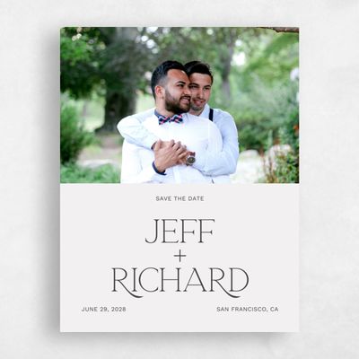 Smoke, Grey Wedding Save the Date - Hazeldale Photo