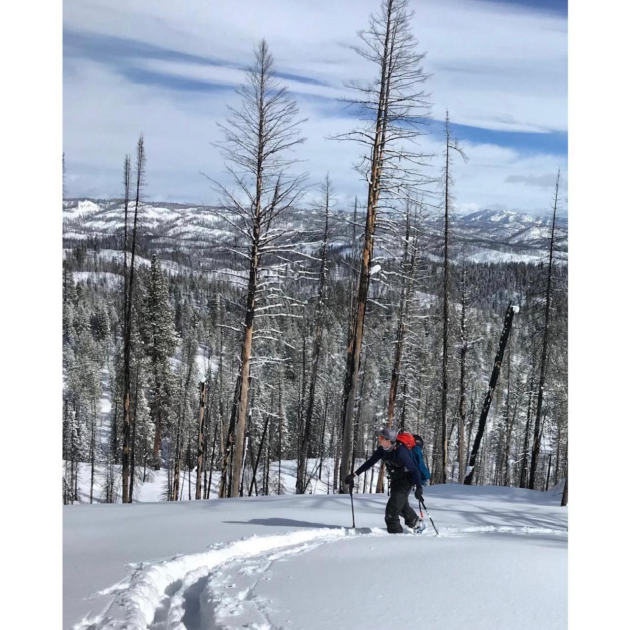 Michael taking Tanya out on her first backcountry ski adventure