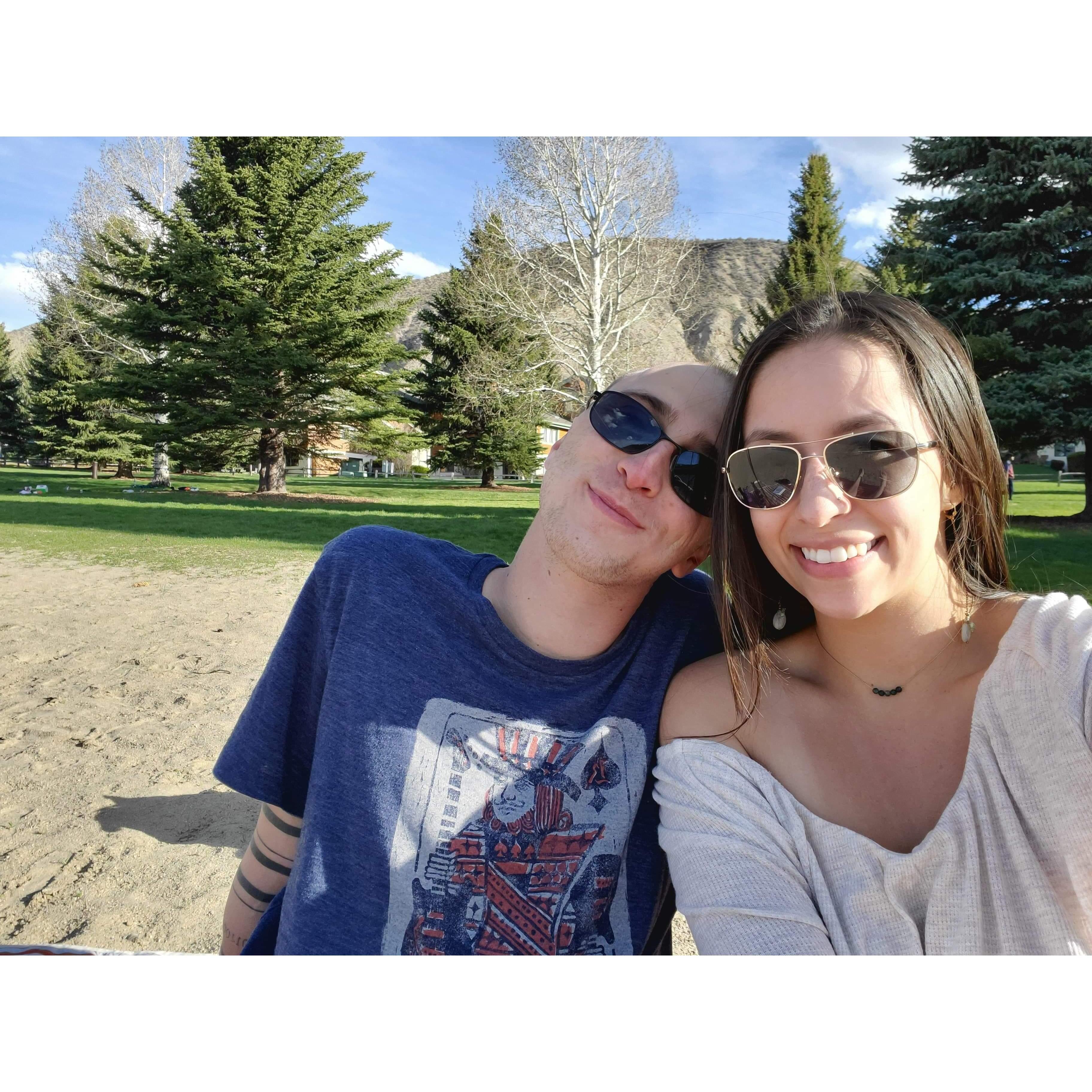 A picnic at Nottingham Lake in Edwards, CO