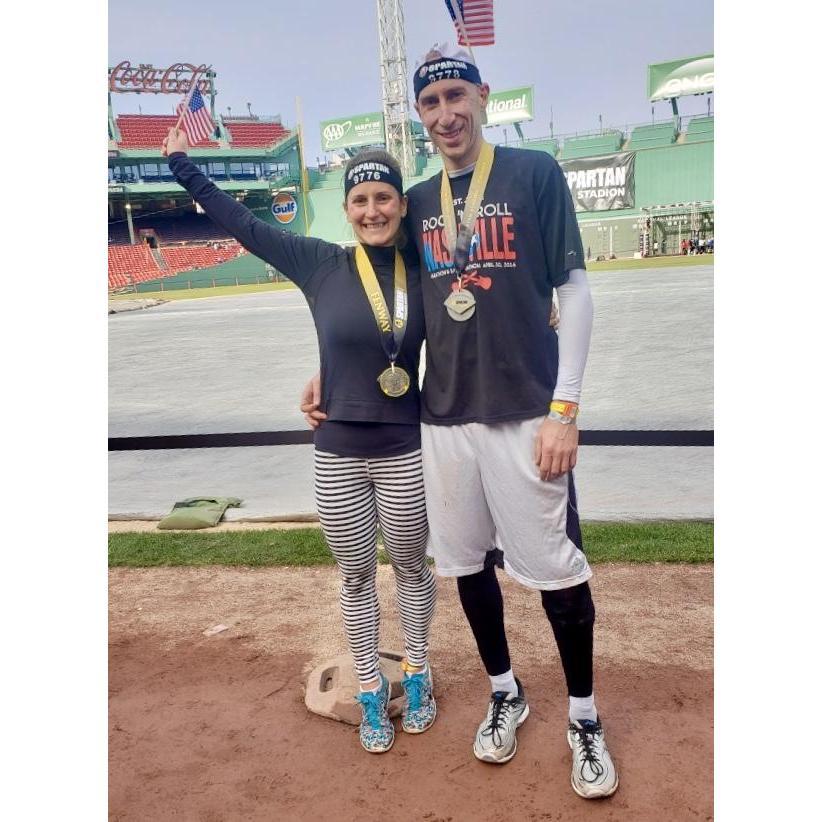 Finished the Fenway Spartan Race with friends and Andrea and Johnny (not pictured)!