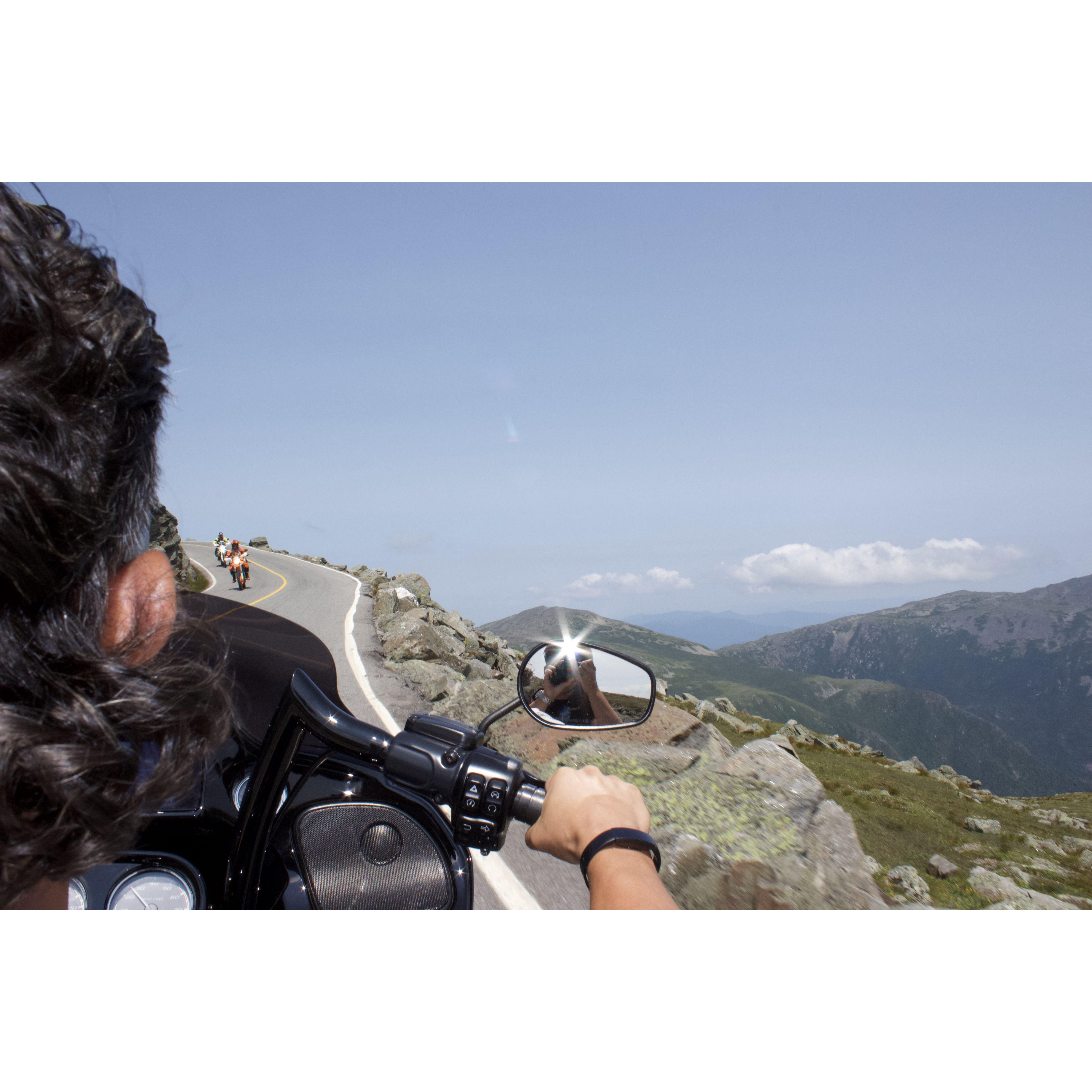 Taking the Motorcycle up Mt.Washington Auto Road