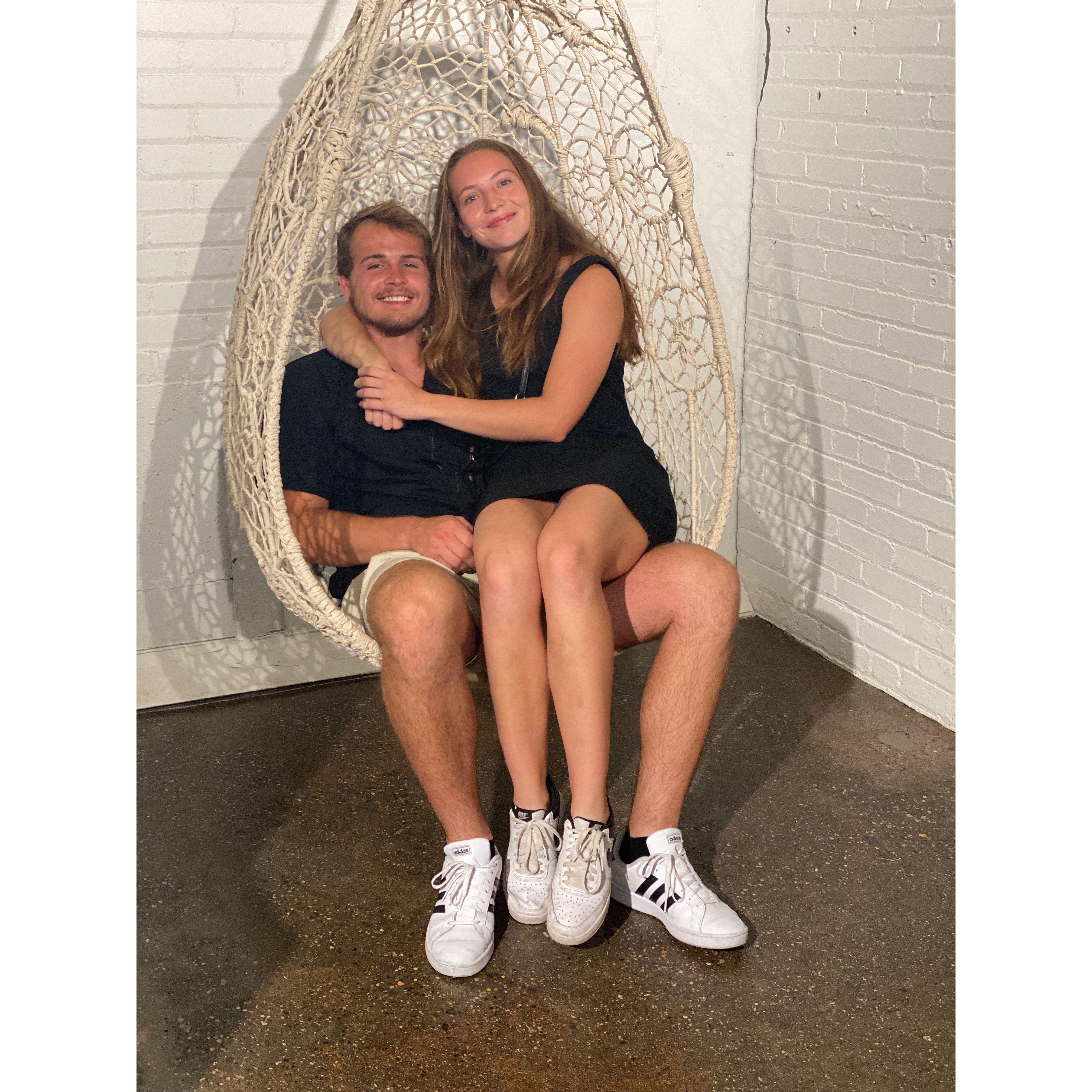 Wedding venue tours were a blast. The mom's were in LOVE with this chair!