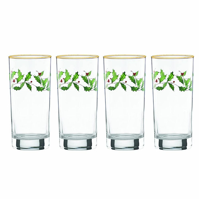 Lenox Holiday 4-Piece Highball Glass Set