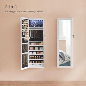 Door Mounted Jewelry Armoire with Mirror