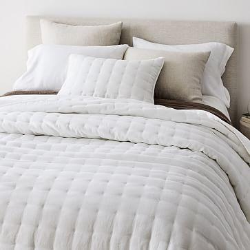 European Flax Linen Tack Stitch Quilt & Shams