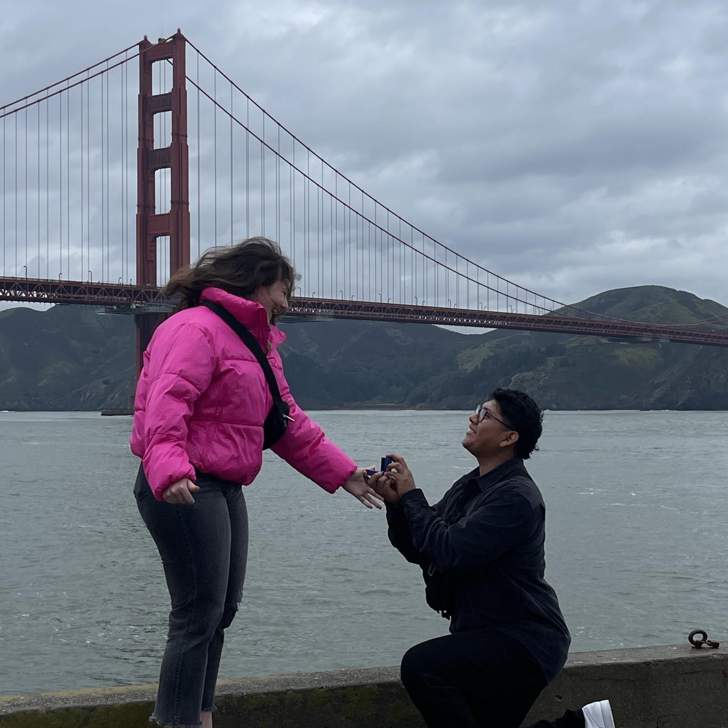 February 17th Alex proposed as we recreated a photo from 5 years prior!