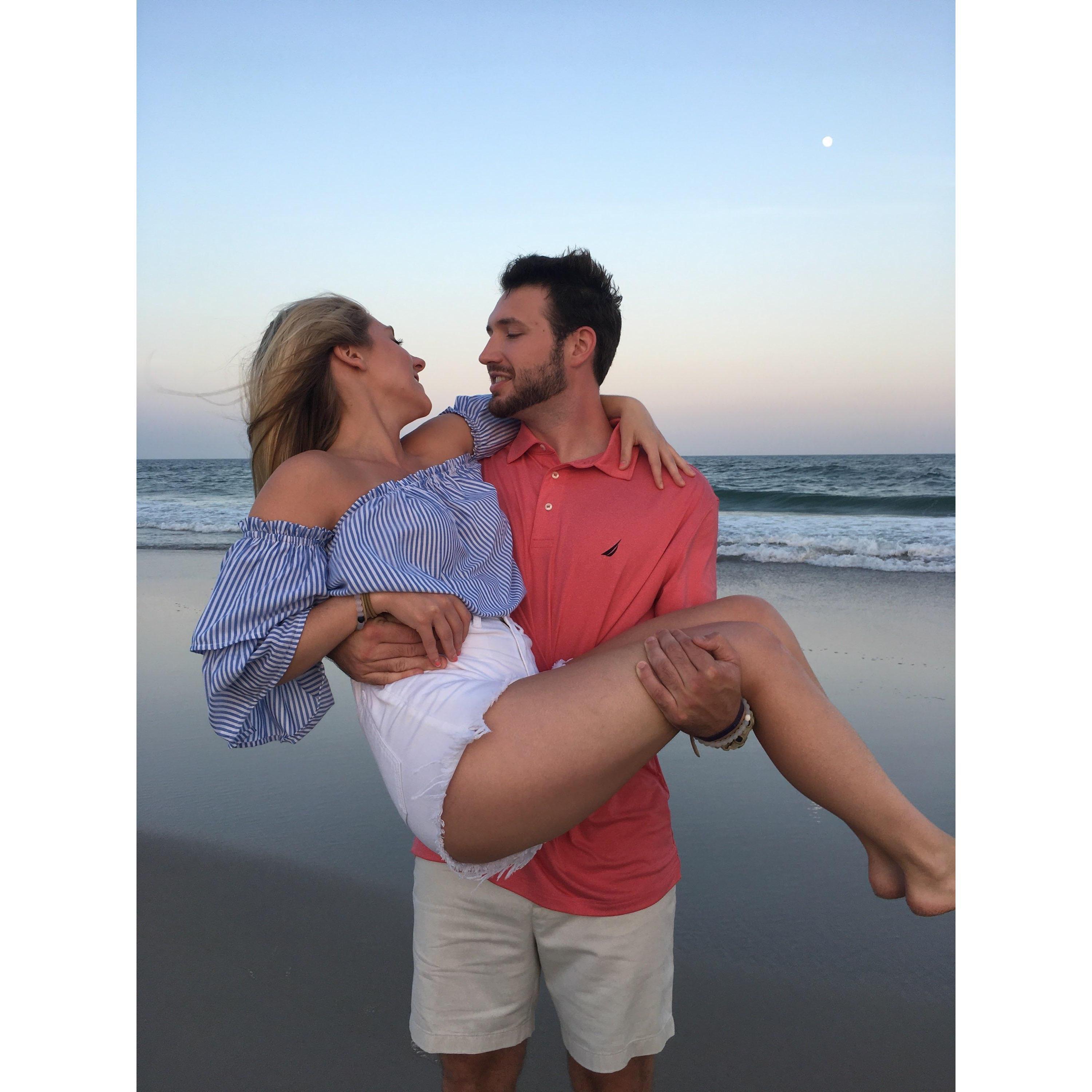 First beach trip to Topsail Beach with the family!