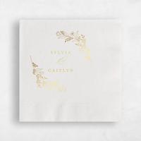 White Wedding Napkin - Seraphine Bloom