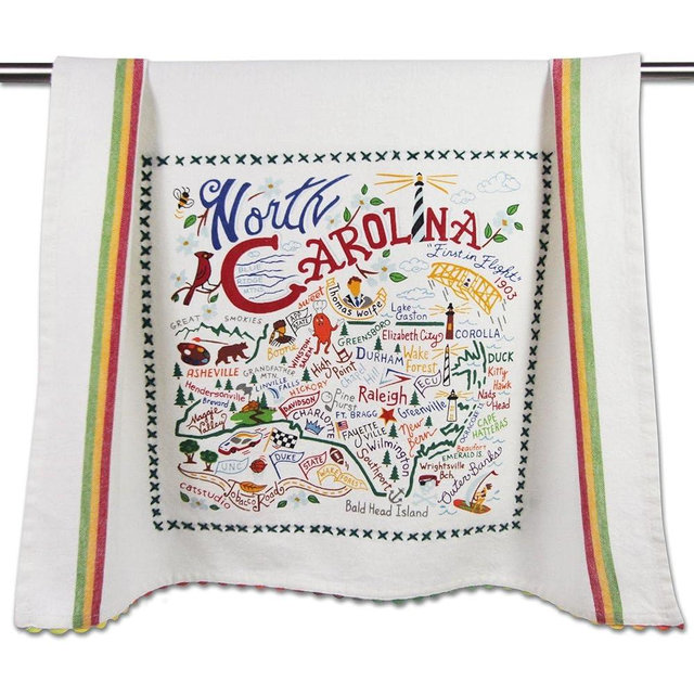 Catstudio North Carolina Dish Towel - U.S. State Souvenir Kitchen and Hand Towel, Perfect Tea Towels for North Carolina Lovers, Travel Souvenir, Housewarming Gifts, Couple Gifts