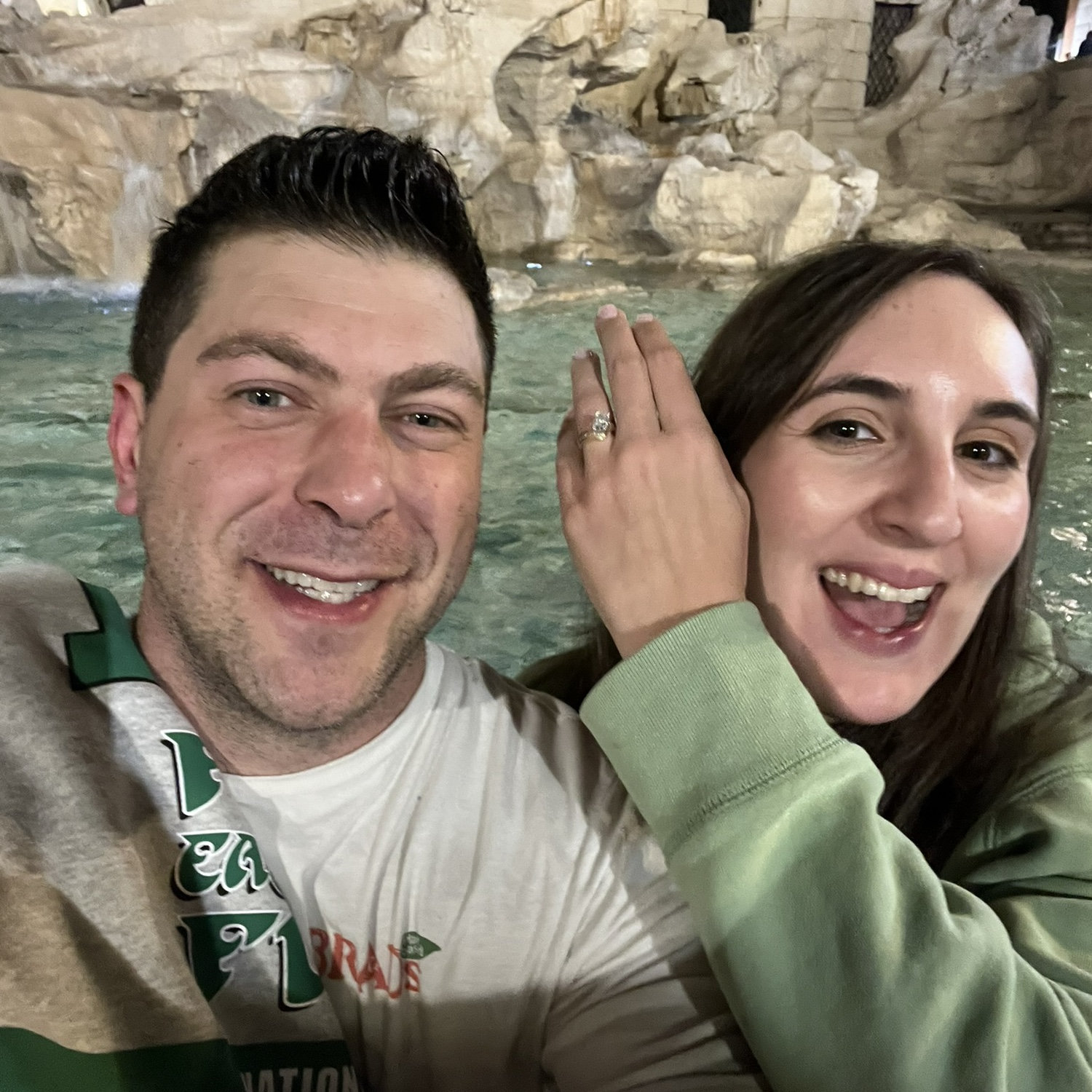 Midnight at the Trevi fountain
