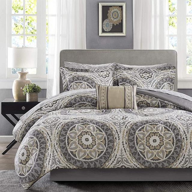 Madison Park MPE10-153 Essentials Serenity Complete Bed and Sheet Set King Taupe