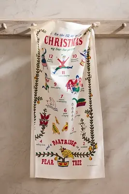 12 Days of Christmas Dish Towel
