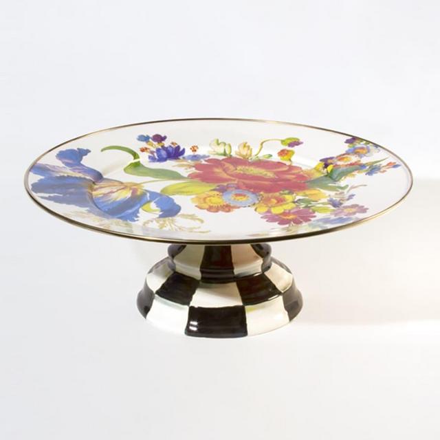 MacKenzie-ChildsLarge Flower Market Pedestal Platter