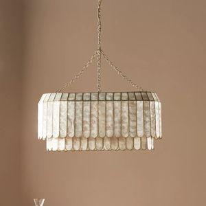 Madelyn Capiz Oval Faceted Chandelier
