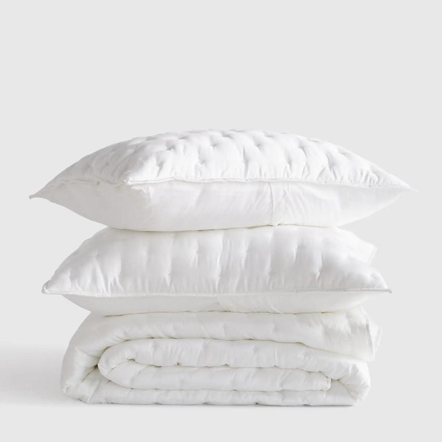 Bamboo Dream Quilt Set - White, King/Cal King