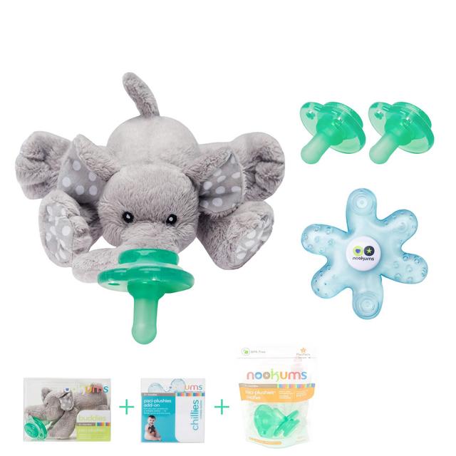 Nookums Paci-Plushies Elephant Baby Gift Set