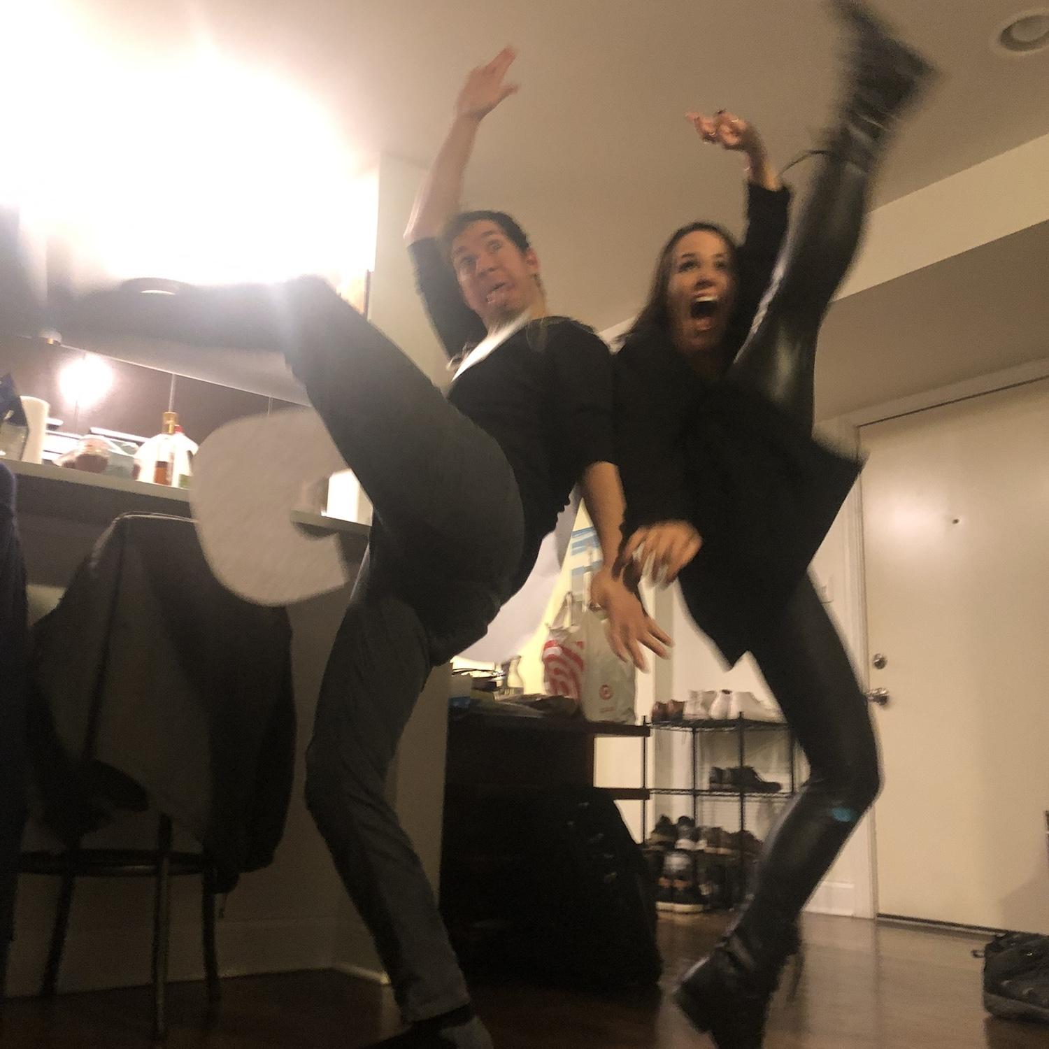 Flexing the high kicks for our leggy boi, J.K. Scott