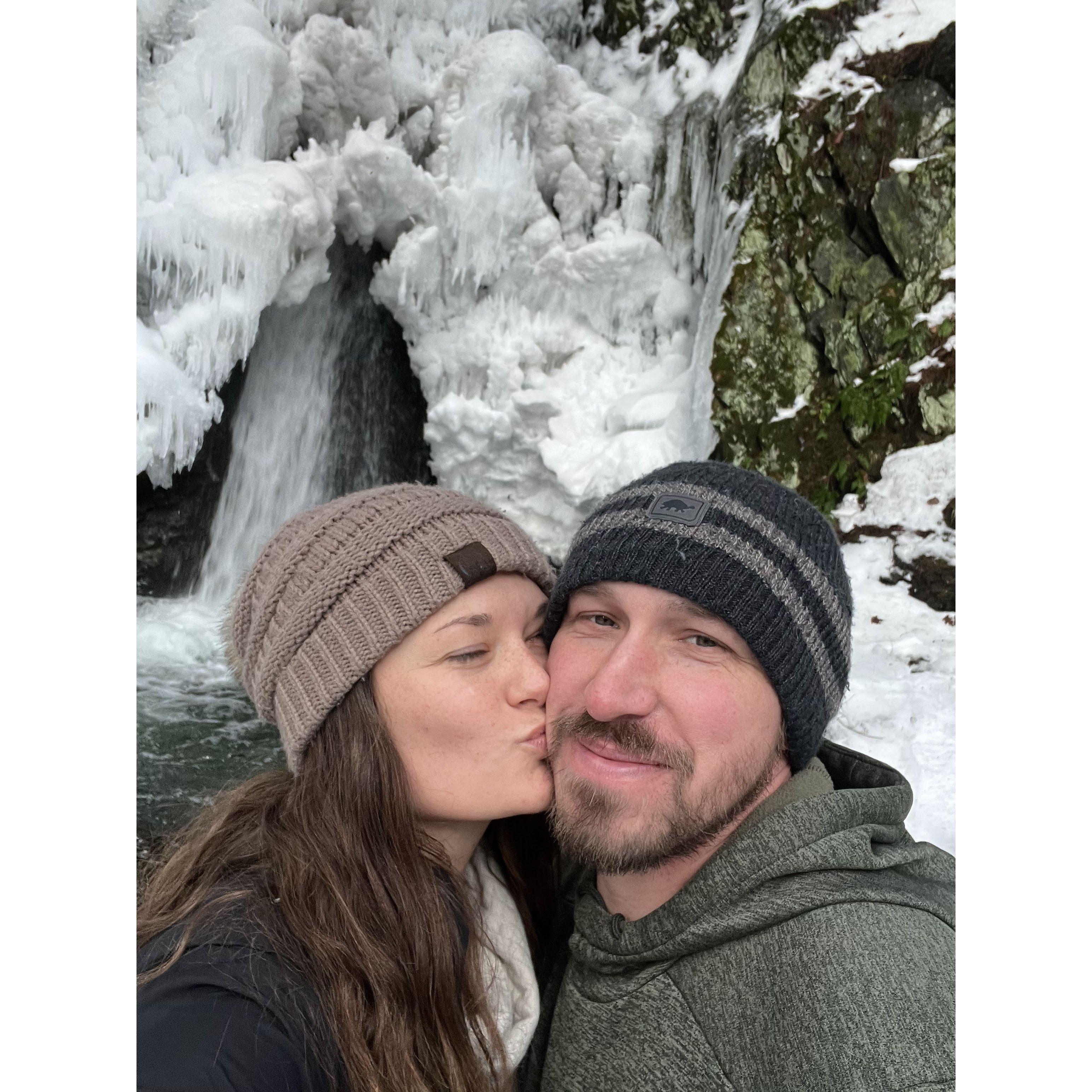 One of our favorite waterfalls! Moss Glen Falls is also where Katie's parents were married