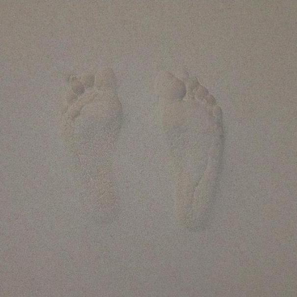 I left my footprints in Bermuda