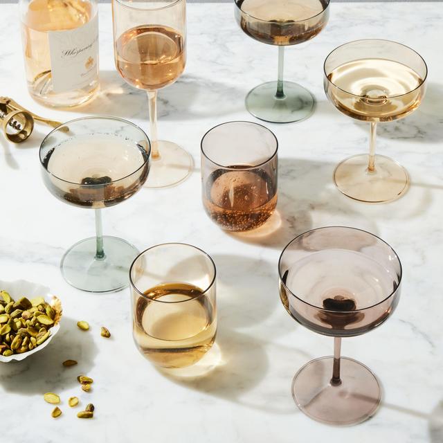 Tinted Modern Wine Glasses (Set of 4)