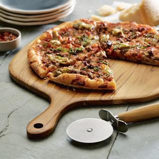 Pantryware Teakwood Pizza Peel & Cutter Set