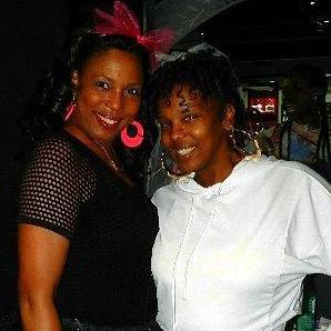 Bride and mother of the bride at skate party